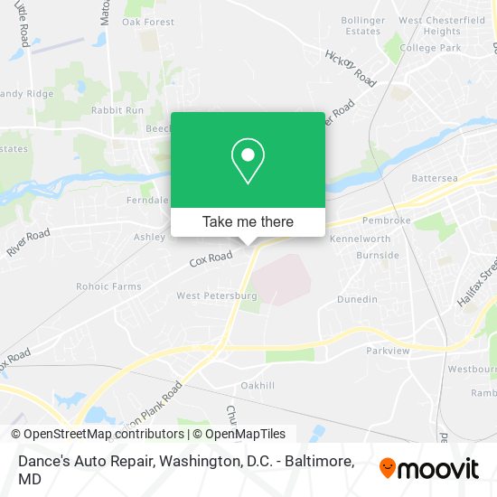 Dance's Auto Repair map