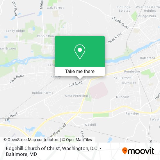 Edgehill Church of Christ map