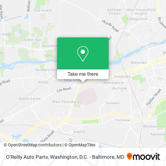 Mapa de O'Reilly Auto Parts