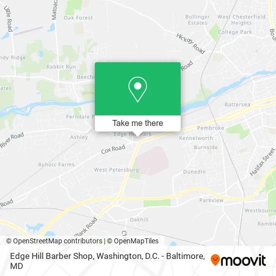 Mapa de Edge Hill Barber Shop