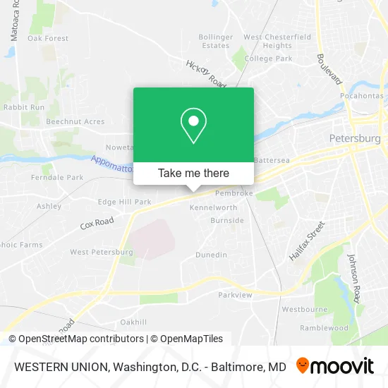 WESTERN UNION map