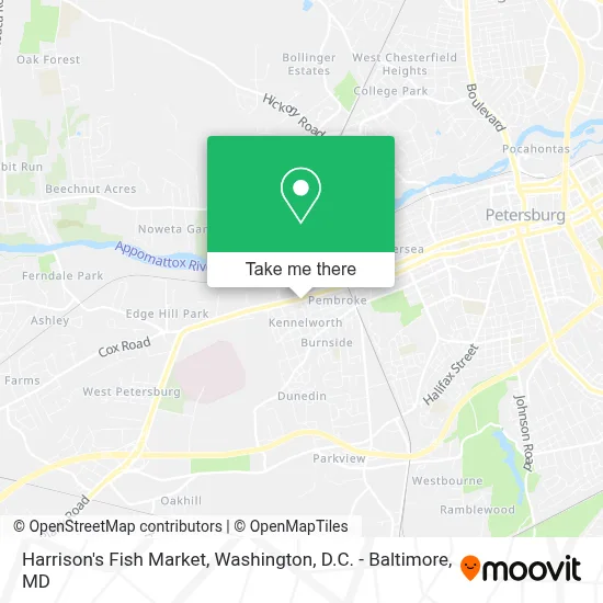 Harrison's Fish Market map