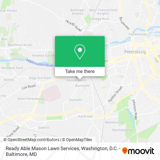 Ready Able Mason Lawn Services map
