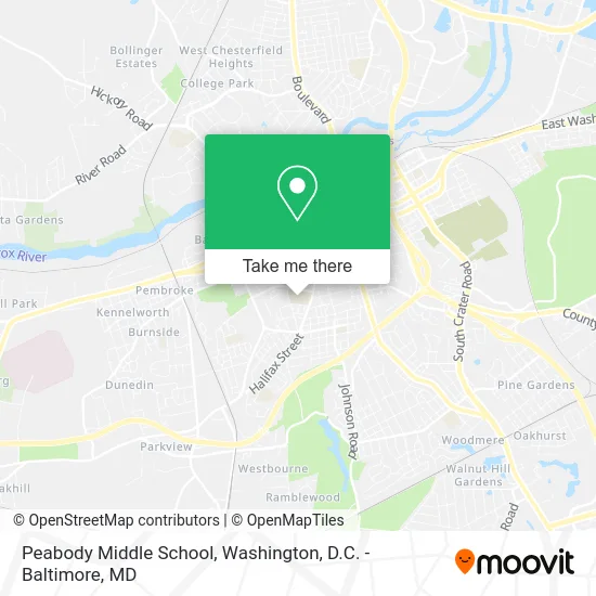 Peabody Middle School map