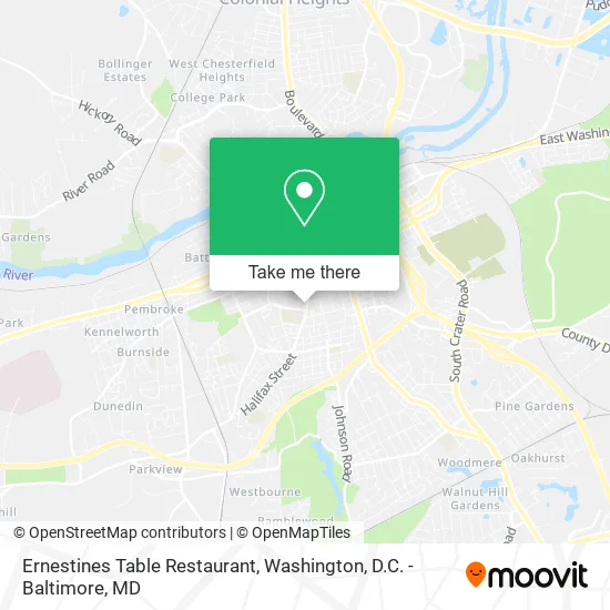 Ernestines Table Restaurant map