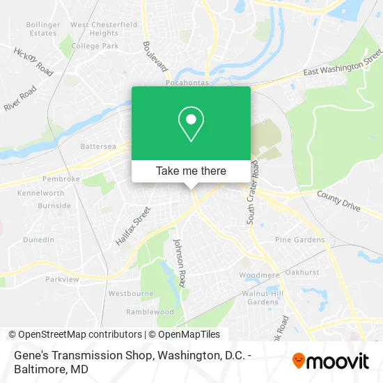Gene's Transmission Shop map