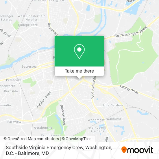 Southside Virginia Emergency Crew map