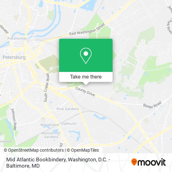 Mid Atlantic Bookbindery map