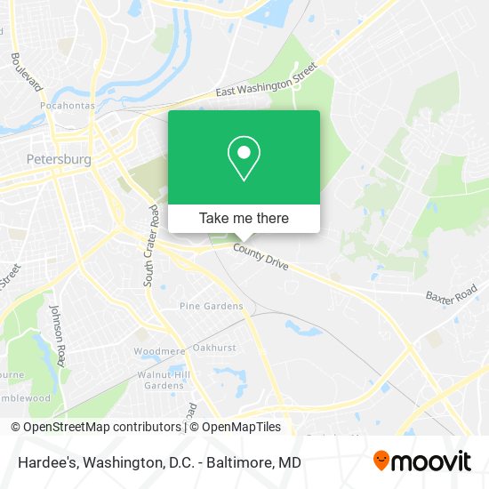 Hardee's map