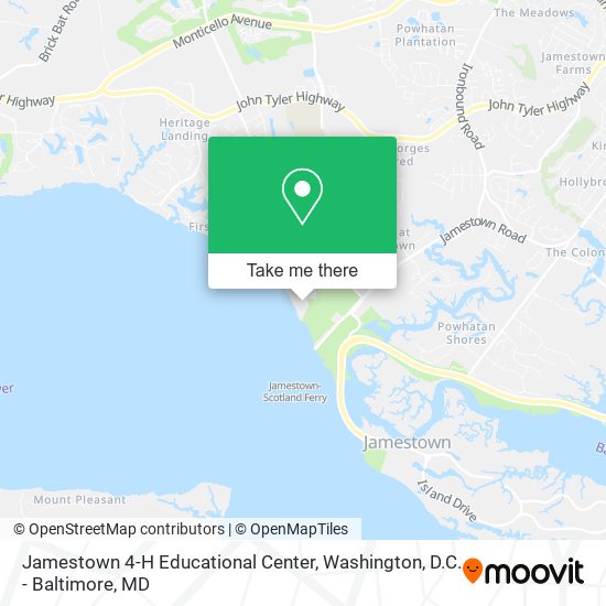 Jamestown 4-H Educational Center map