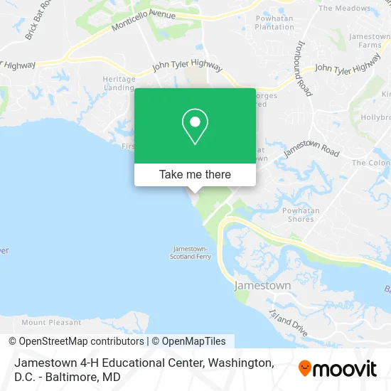Jamestown 4-H Educational Center map