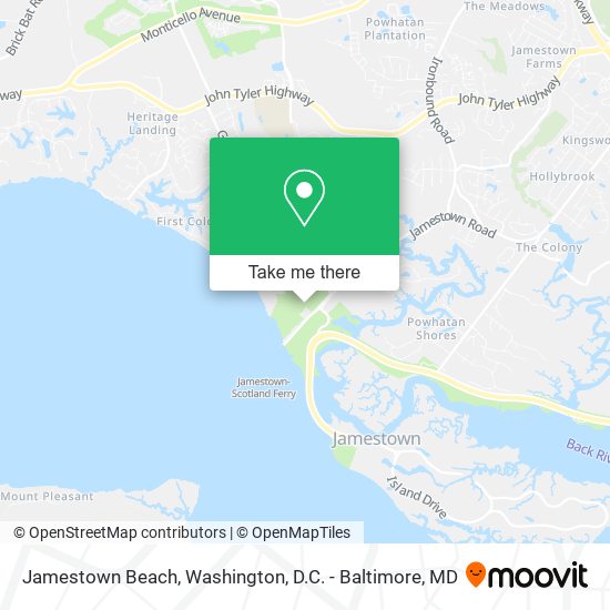 Jamestown Beach map
