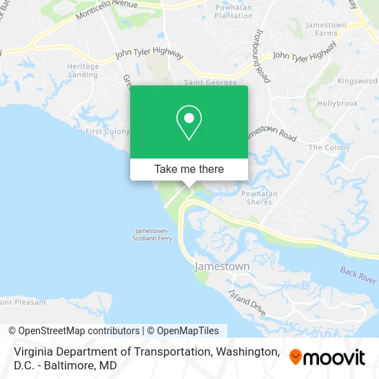 Virginia Department of Transportation map