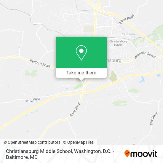 Christiansburg Middle School map