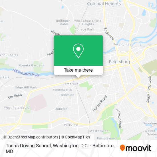Tann's Driving School map