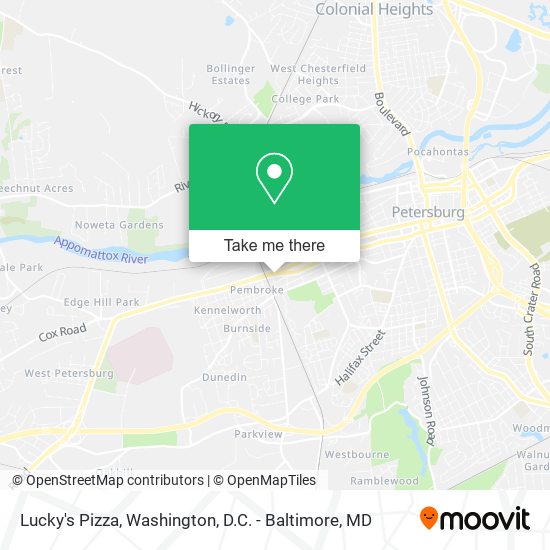 Lucky's Pizza map