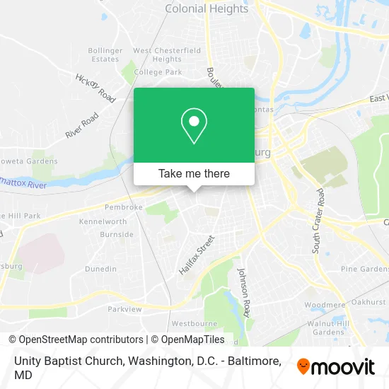 Unity Baptist Church map