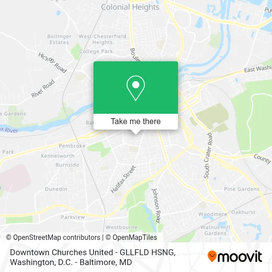 Downtown Churches United - GLLFLD HSNG map