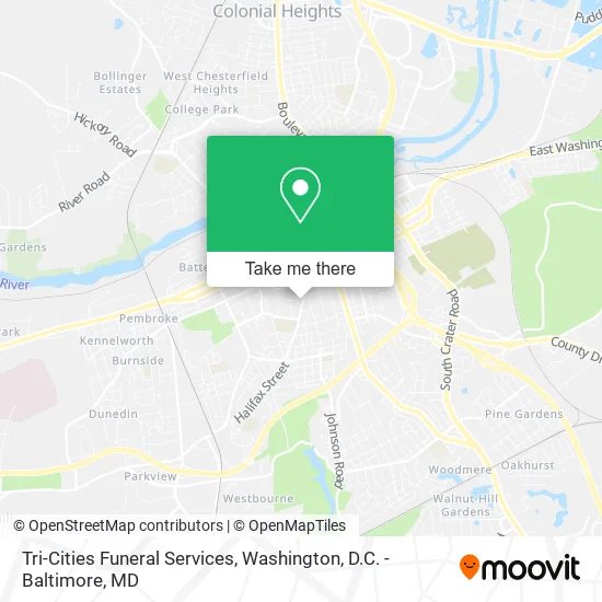 Mapa de Tri-Cities Funeral Services