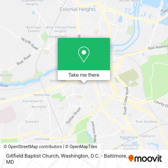 Gillfield Baptist Church map