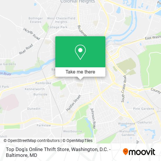 Mapa de Top Dog's Online Thrift Store
