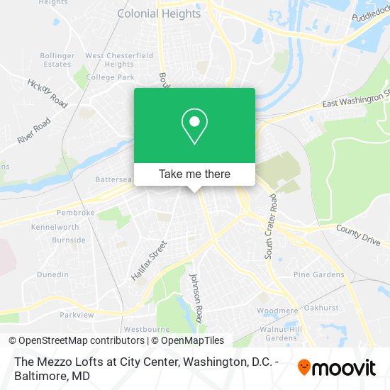 The Mezzo Lofts at City Center map