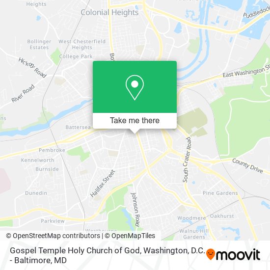 Mapa de Gospel Temple Holy Church of God