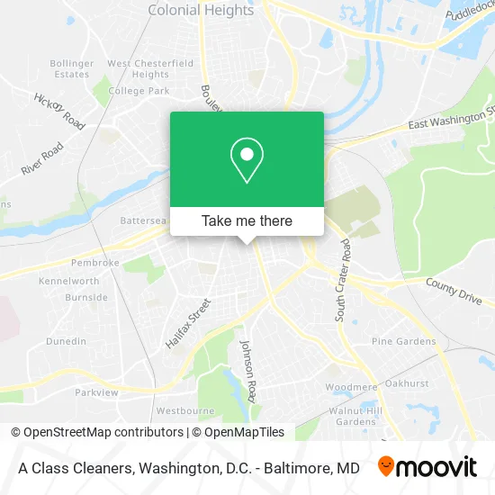 A Class Cleaners map