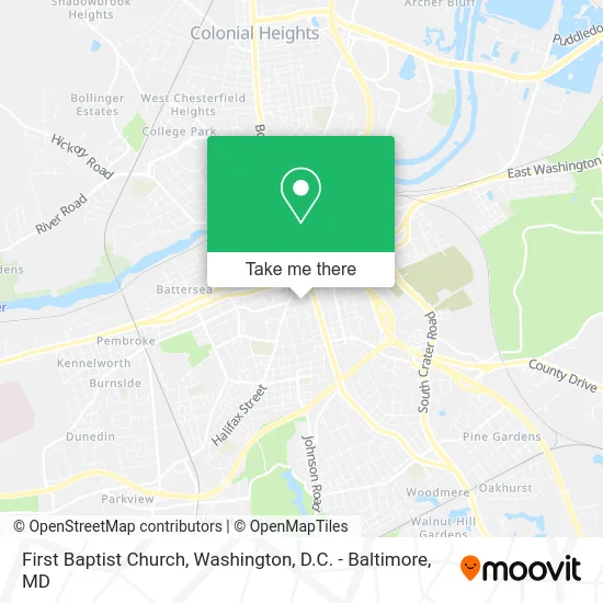 First Baptist Church map