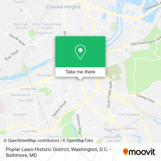 Poplar Lawn Historic District map