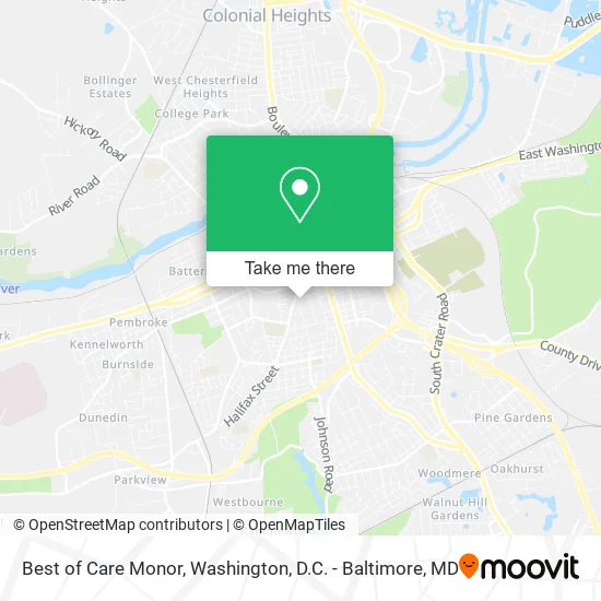 Best of Care Monor map