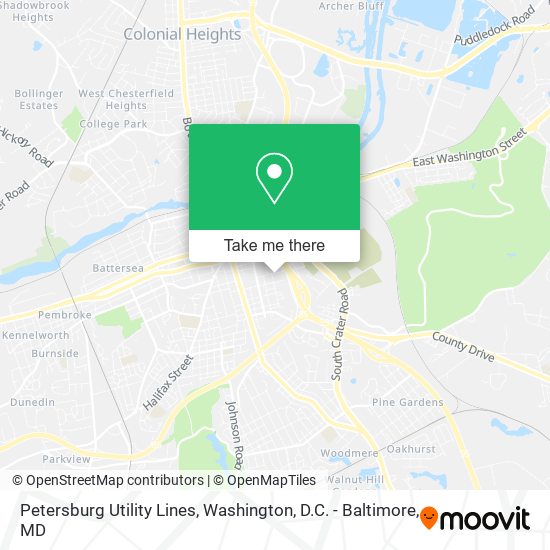 Petersburg Utility Lines map