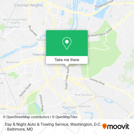 Day & Night Auto & Towing Service map