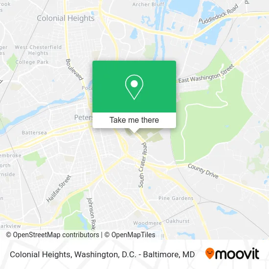 Colonial Heights map