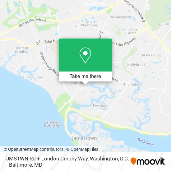 JMSTWN Rd + London Cmpny Way map