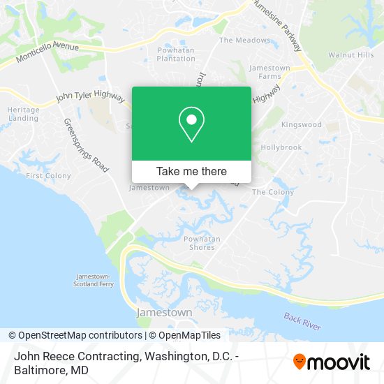 John Reece Contracting map