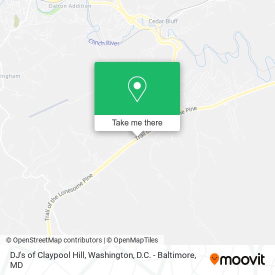 DJ's of Claypool Hill map