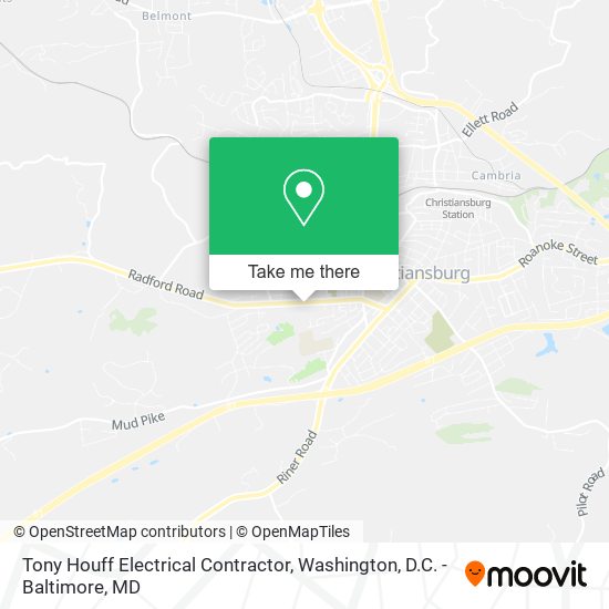 Tony Houff Electrical Contractor map