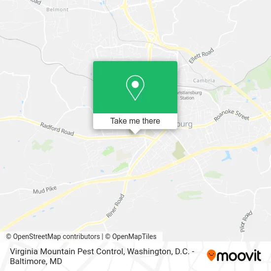 Virginia Mountain Pest Control map