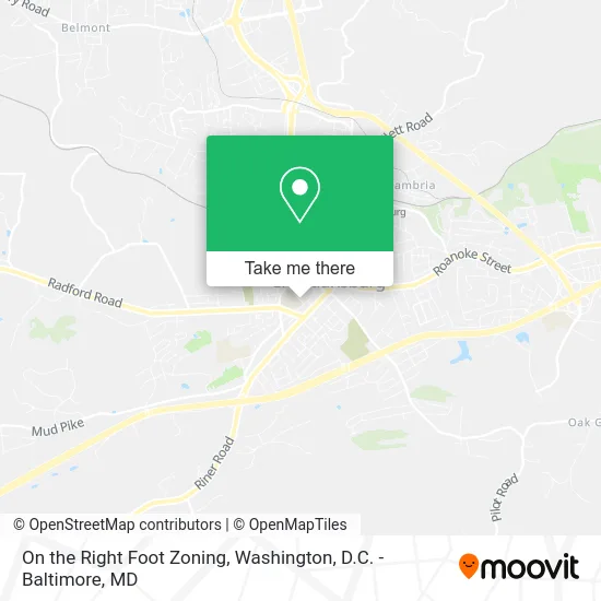 On the Right Foot Zoning map