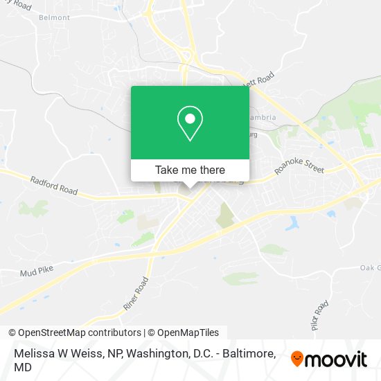 Melissa W Weiss, NP map