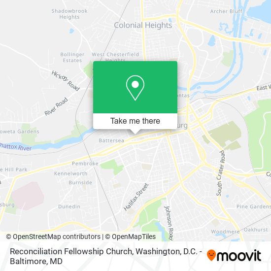 Mapa de Reconciliation Fellowship Church