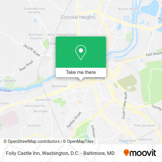 Folly Castle Inn map