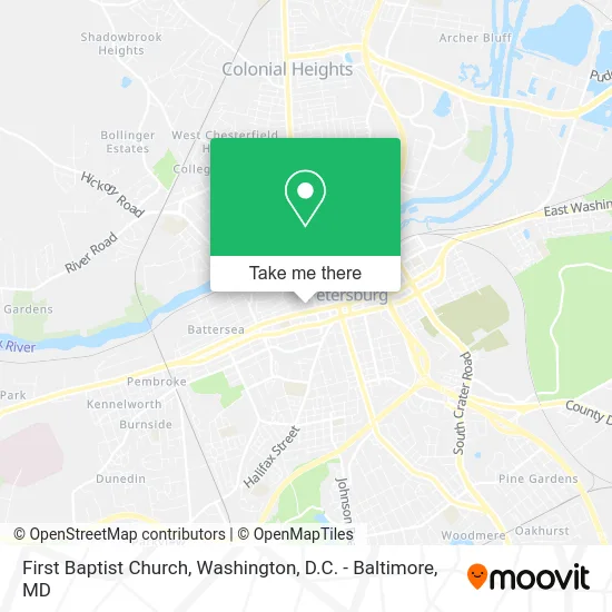 First Baptist Church map