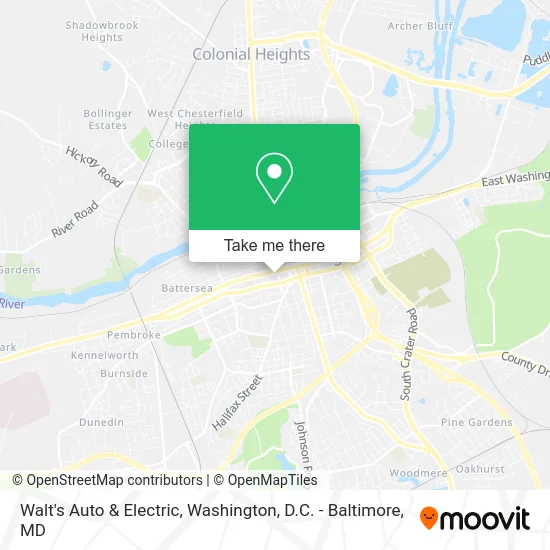 Walt's Auto & Electric map