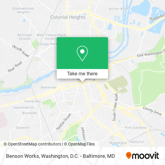 Mapa de Benson Works