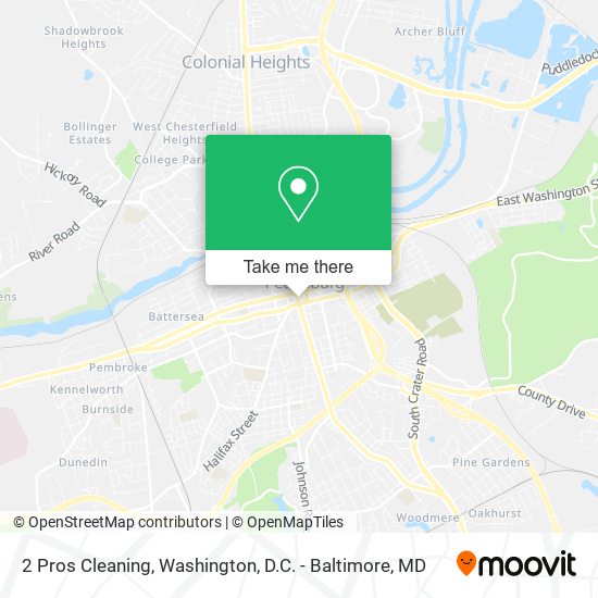 Mapa de 2 Pros Cleaning