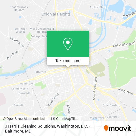 J Harris Cleaning Solutions map