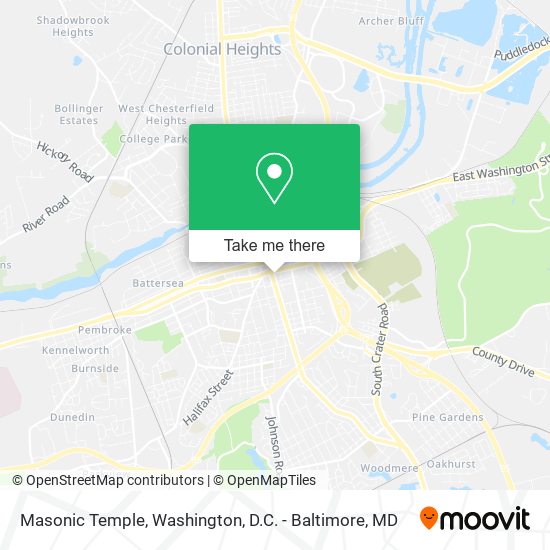 Masonic Temple map