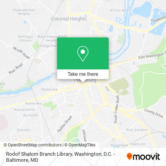 Mapa de Rodof Shalom Branch Library